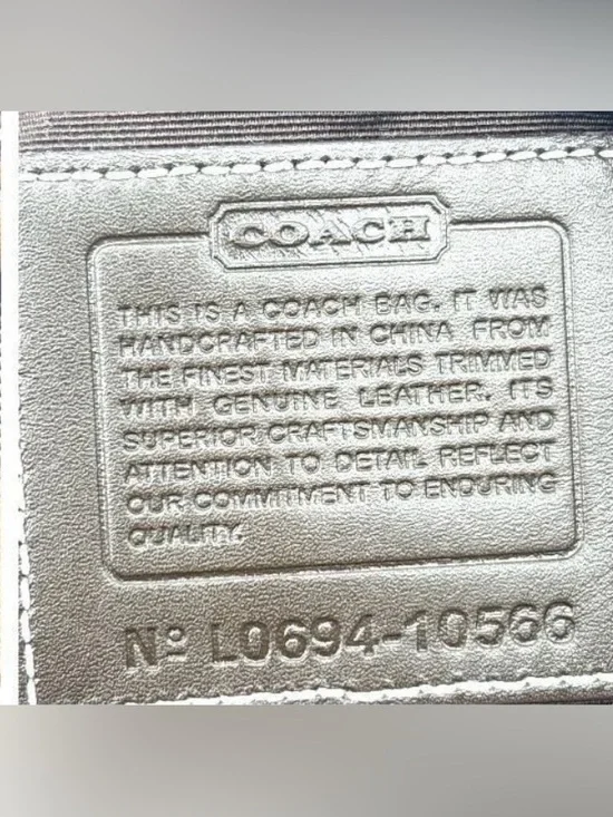 Coach Brown Signature Canvas Turn-Lock Crossbody - Picture 7 of 7